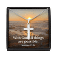 thumbnail image 1 of Scripture Card With God All Things Are Possible Matthew 19:26 Cross Card Necklace w Stainless Steel Pendant Religious, 1 of 20