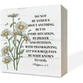 thumbnail image 1 of Scripture Decor Wooden Box Sign Desk Decor Freestanding Wood Signs Table Art Inspirational Home Decor Motivational Gifts Do Not Be Anxious about Anything Sign, 1 of 5