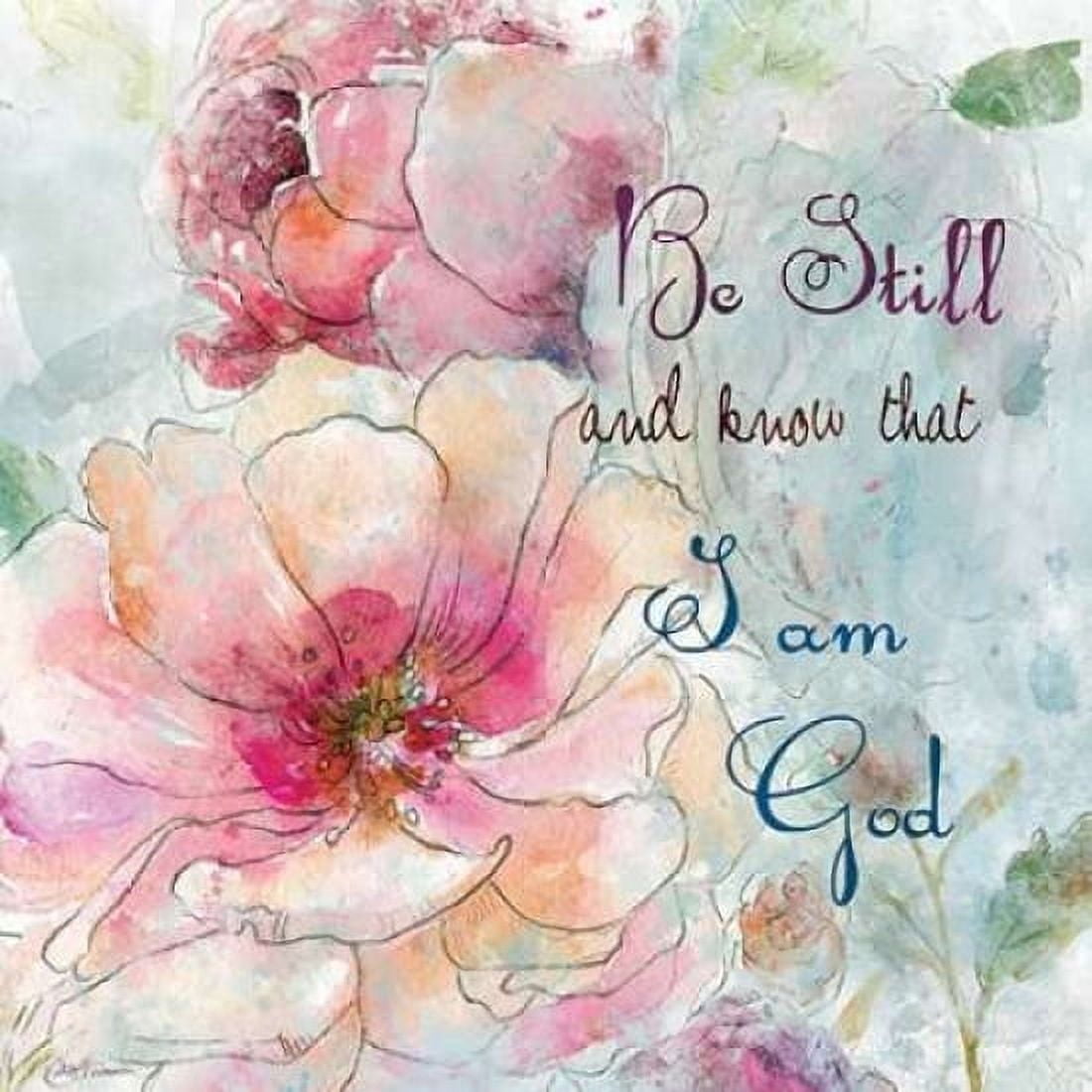 Scripture Flowers Canvas Art - Carol Robinson (24 x 24)