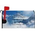 thumbnail image 1 of As The Scripture Hath Said Mailbox Cover Snow Mountain Psalm Phase Magnetic Mailbox Covers Standard Size 18x21 Inch Bible Quotes Decors Post Letter Box Cover Outdoor Home Courtyard Decor, 1 of 6