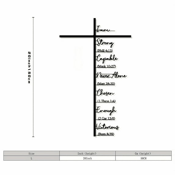 Scripture-Inspired Wall Art for Home Decor with Modern Design and Easy Mounting in Multiple Sizes