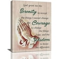 thumbnail image 1 of Scripture Serenity Prayer Wall Art Farmhouse Christian Religious Serenity Prayer Wall Decor Rustic Hand of God Pictures Canvas Prints Framed Modern Artwork for Living Room Bedroom Bathroom 12"x16", 1 of 6