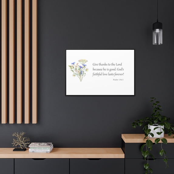 Scripture Sign, Bible Verse Sign, Give thanks to the Lord