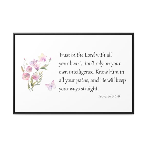 Scripture Sign, Bible Verse Sign, Trust in the Lord, Proverbs 3:5-6