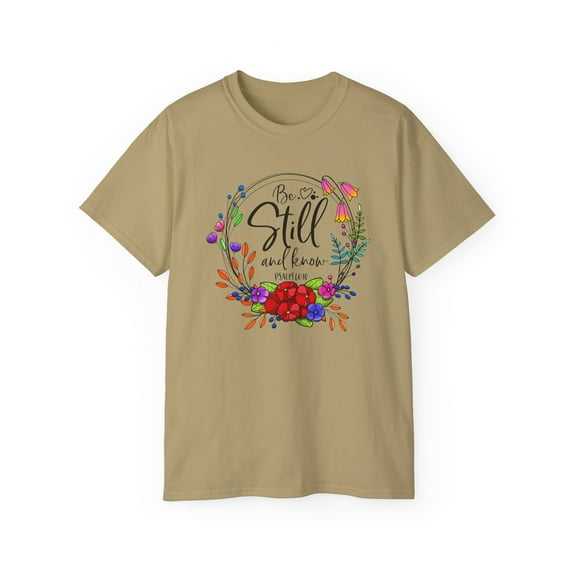 Scripture Tee, Unisex Tee, Christian T-shirt, Be Still and Know