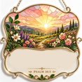 Scripture Verse Window Ornament, 3.9 Inch Acrylic Panel With Gold Chain ...