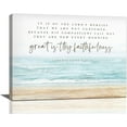 thumbnail image 1 of Scripture Wall Art Bible Verse Wall Decor Christian Inspirational Sea Beach Canvas Print Painting Pictures Artwork Home Decorations for Bedroom Living Room Office 16"x12", 1 of 6