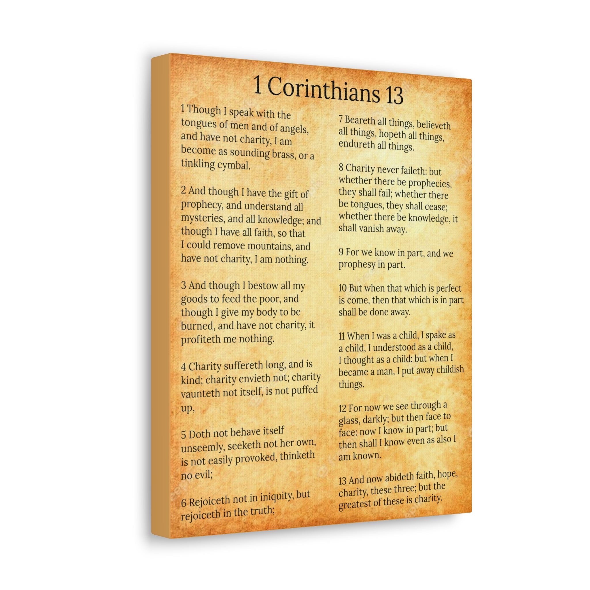 Scripture Walls 1 Corinthians 13 Love Chapter Gold Christian Wall Art ...