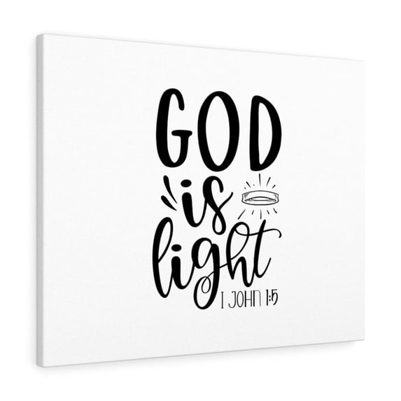 Scripture Walls 1 John 1:5 God Is Light Bible Verse Canvas Christian Wall Art Ready to Hang Unframed