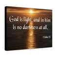 thumbnail image 1 of Scripture Walls 1 John 1:5 No Darkness At All Bible Verse Canvas Christian Wall Art Ready to Hang Unframed, 1 of 9