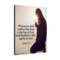 thumbnail image 1 of Scripture Walls 1 John 4:15 Son of God Bible Verse Canvas Christian Wall Art Ready to Hang Unframed, 1 of 12