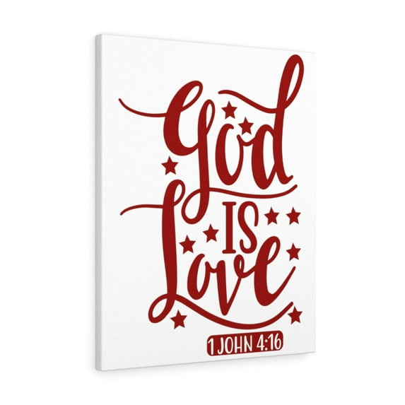 Scripture Walls 1 John 4:16 God Is Love Bible Verse Canvas Christian Wall Art Ready to Hang Unframed