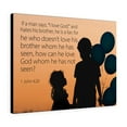 thumbnail image 1 of Scripture Walls 1 John 4:20 I Love God Bible Verse Canvas Christian Wall Art Ready to Hang Unframed, 1 of 9