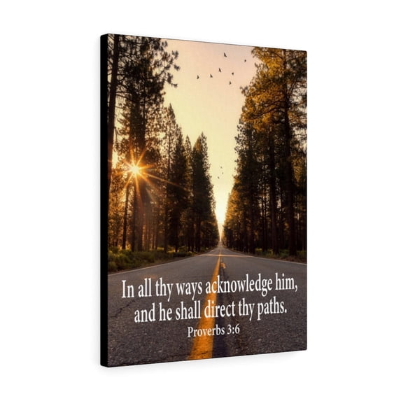 Scripture Walls Acknowledge Him Proverbs 3:6 Christian Home Decor Ready to Hang Bible Art work Unframed