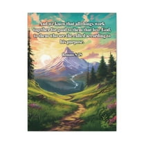 Scripture Walls All Things Work Together Romans 8:28 Christian Wall Art Print Ready to Hang Unframed