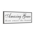 thumbnail image 1 of Amazing Grace White Bible Verse Canvas Christian Wall Art Ready to Hang Unframed, 1 of 7