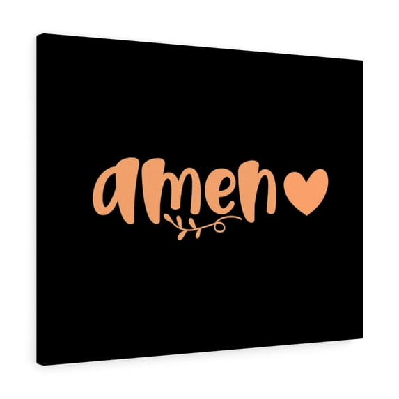 Scripture Walls Amen Bible Verse Canvas Christian Wall Art Ready to Hang Unframed