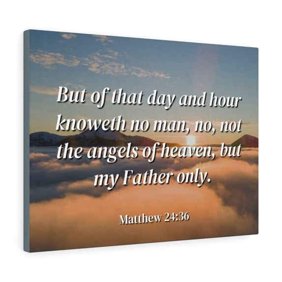 Scripture Walls Angels Of Heaven Matthew 24:36 Bible Verse Canvas ...