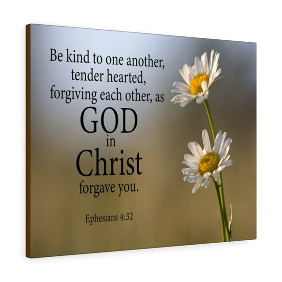 Scripture Walls Be Kind to One Another Ephesians 4:32 Wall Art Christian Home Decor Unframed