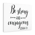 thumbnail image 1 of Scripture Walls Be Strong And Courageous Joshua 1:9 Bible Verse Canvas Christian Wall Art Ready to Hang Unframed, 1 of 12