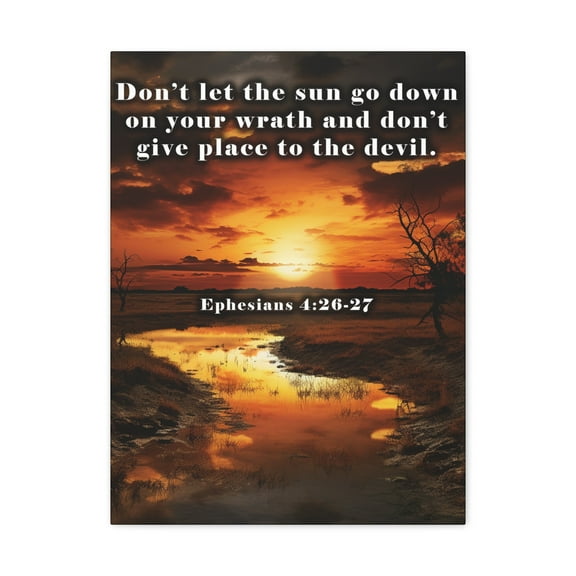 Scripture Walls Be Ye Angry Ephesians 4:26-27 Christian Wall Art Print Ready to Hang Unframed