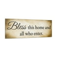 thumbnail image 1 of Scripture Walls Bless This Home Luke 10:5 Gold Bible Verse Canvas Christian Wall Art Ready to Hang Unframed, 1 of 7