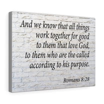Scripture Walls Called to Purpose Romans 8:28 Wall Art Christian Home Decor Unframed