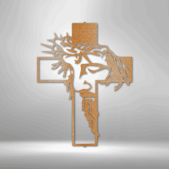 Scripture Walls Christ Cross Steel Sign Laser Cut Powder Coated Home & Office Metal Wall Decor Multiple Sizes & Colors