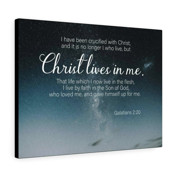 Scripture Walls Christ Lives in Me Galatians 2:20 Wall Art Christian Home Decor Unframed