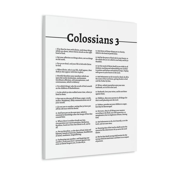Scripture Walls Colossians 3 Put On the New Self White Bible Verse Canvas Christian Wall Art Ready to Hang Unframed