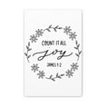 thumbnail image 1 of Scripture Walls  Count It All Joy James 1:2 Bible Verse Canvas Christian Wall Art Ready To Hang Unframed, 1 of 13