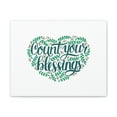thumbnail image 1 of Scripture Walls Count Your Blessings Philippians 4:8 Green Heart Christian Wall Art Bible Verse Print Ready to Hang Unframed, 1 of 18