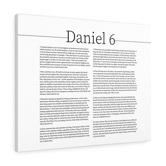 Scripture Walls  Daniel & the LionÃ¢ÂÂs Den Daniel 6 Bible Verse Canvas Christian Wall Art Ready to Hang Unframed