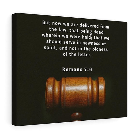 Scripture Walls Delivered From The Law Romans 7:6 Bible Verse Canvas Christian Wall Art Ready to Hang Unframed
