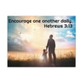 thumbnail image 1 of Scripture Walls Encourage One Another Daily Hebrews 3:13 Bible Verse Canvas Christian Wall Art Ready to Hang Unframed, 1 of 18
