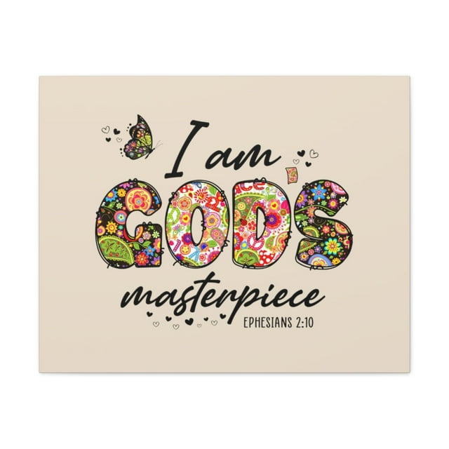 Scripture Walls Ephesians 2:10 God's Masterpiece Bible Verse Canvas Christian Wall Art Ready to Hang Unframed