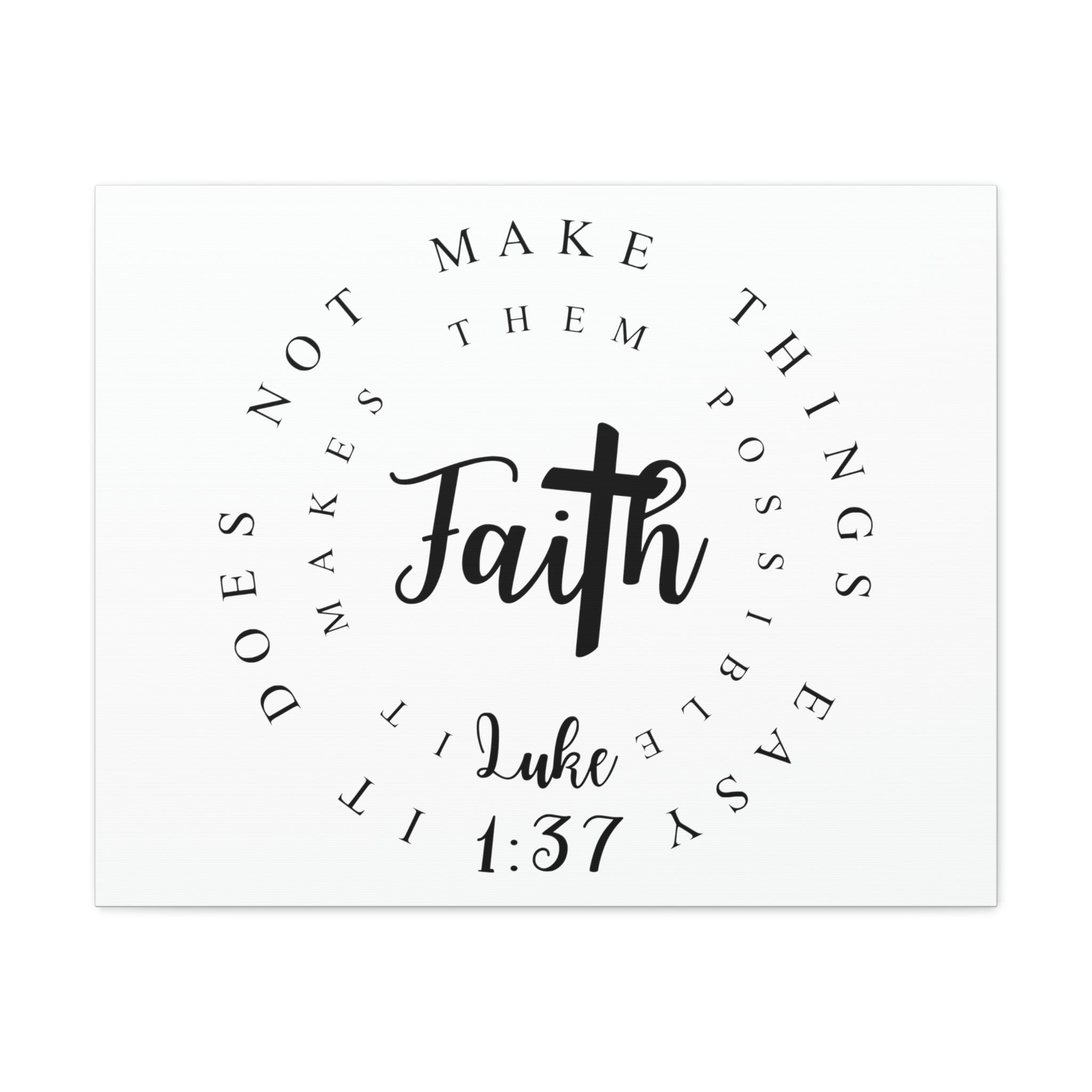 Scripture Walls Faith Luke 1:37 Bible Verse Canvas Christian Wall Art ...