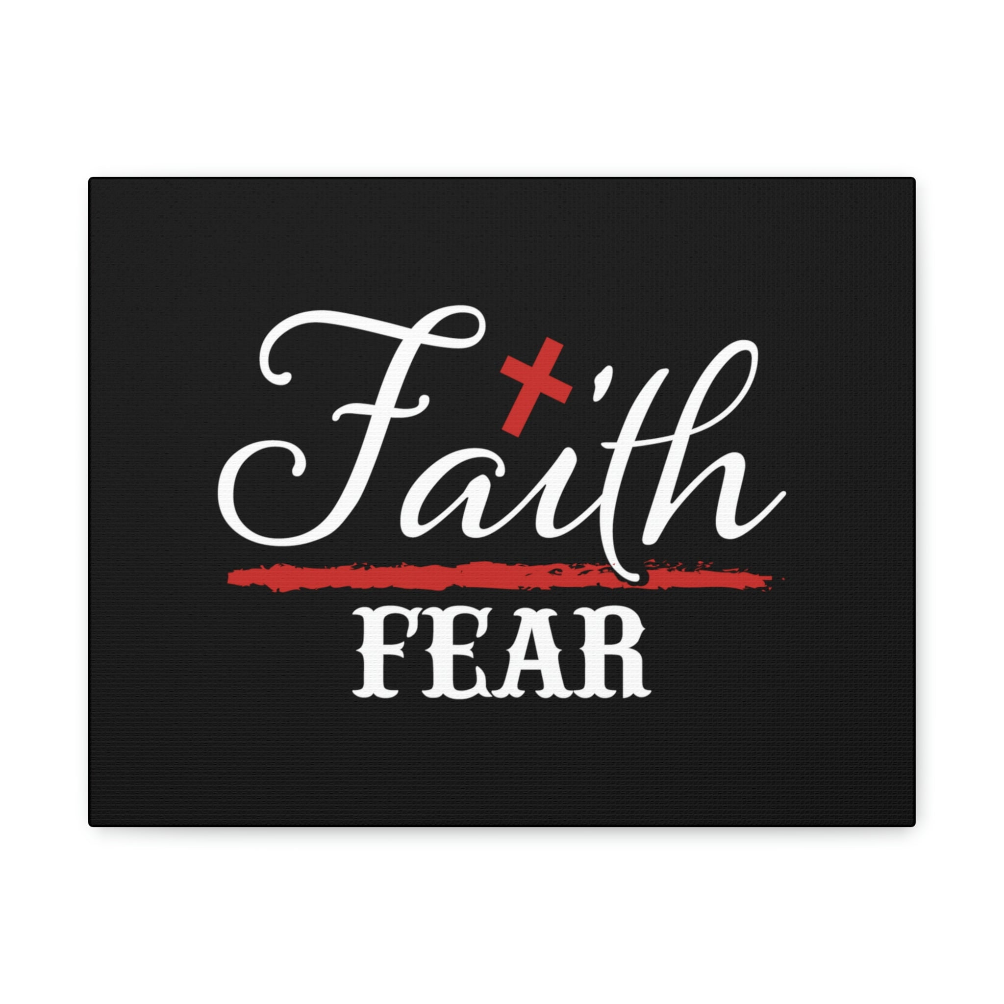 Scripture Walls Faith Over Fear Mark 4:40 Red Cross Christian Wall Art ...