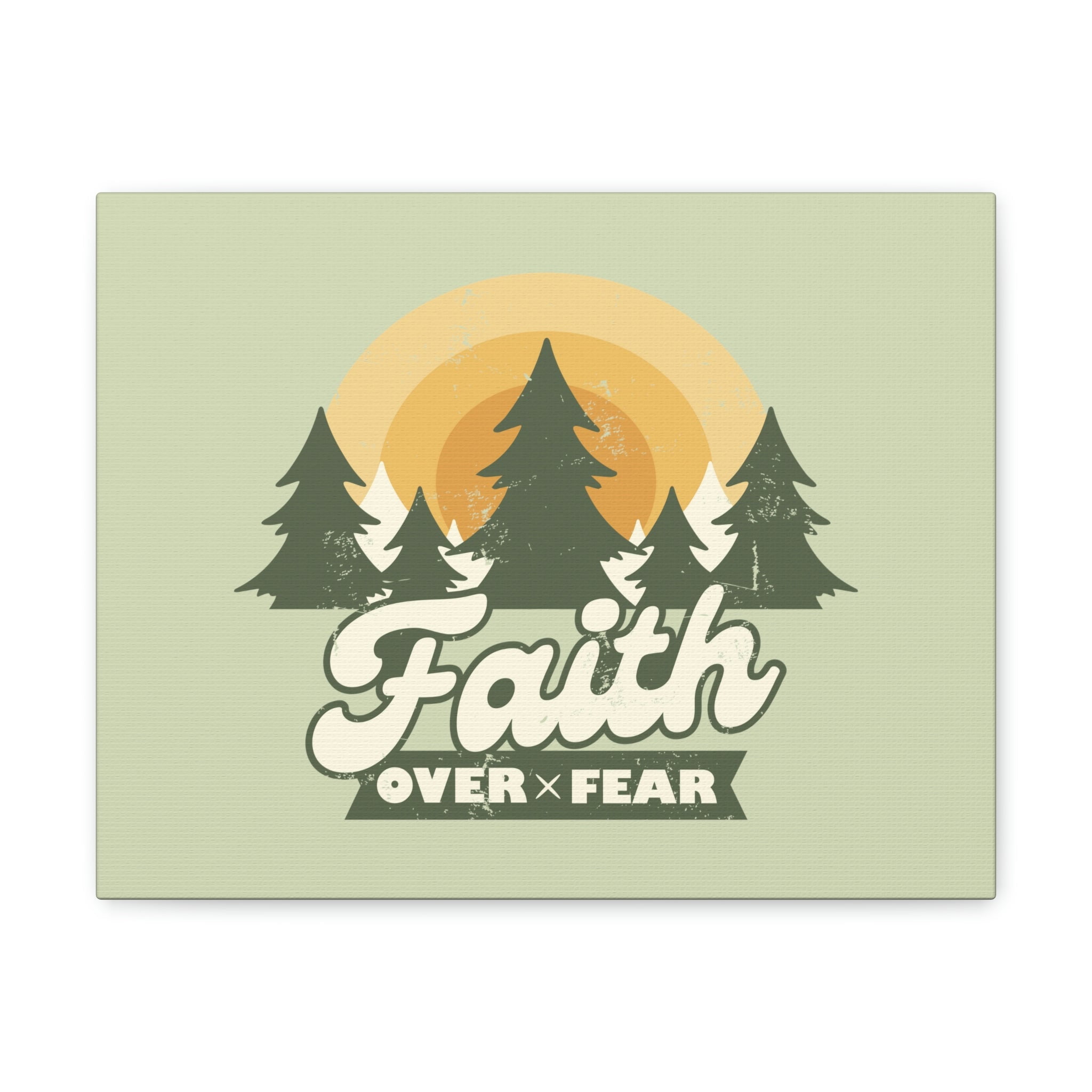 Scripture Walls Faith Over Fear Mark 4:40 Trees Sunrise Christian Wall ...
