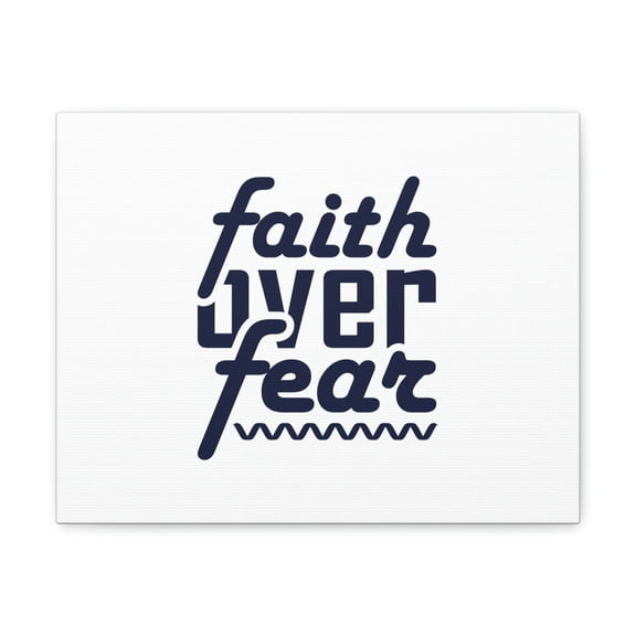 Scripture Walls Faith Over Fear Mark 4:40 ZigZag Christian Wall Art Bible Verse Print Ready to Hang Unframed