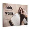 thumbnail image 1 of Scripture Walls  Faith Works James 2:17 Bible Verse Canvas Christian Wall Art Ready to Hang Unframed, 1 of 9