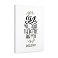 thumbnail image 1 of Scripture Walls Fight the Battle Exodus 14:14 Bible Verse Canvas Christian Wall Art Ready to Hang Unframed, 1 of 12