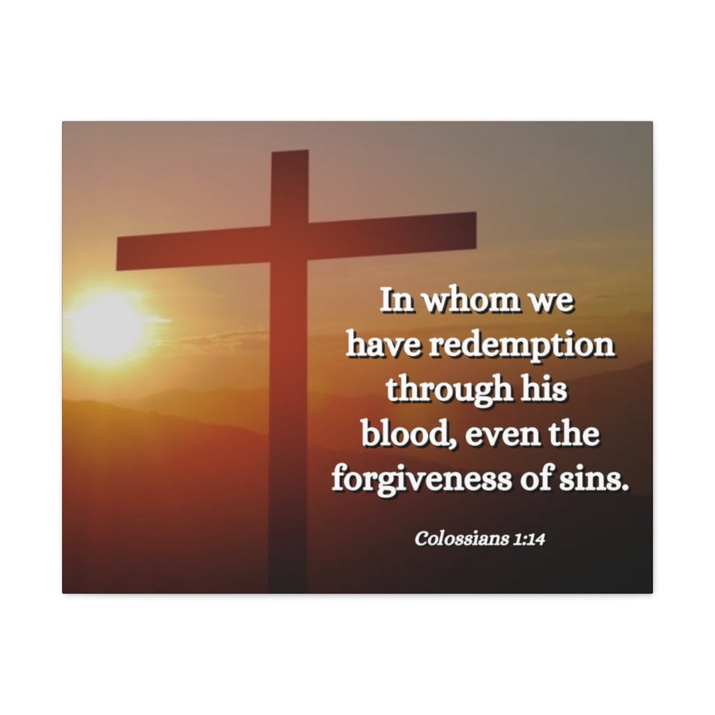 Scripture Walls Forgiveness Of Sins Colossians 1:14 Bible Verse Canvas ...