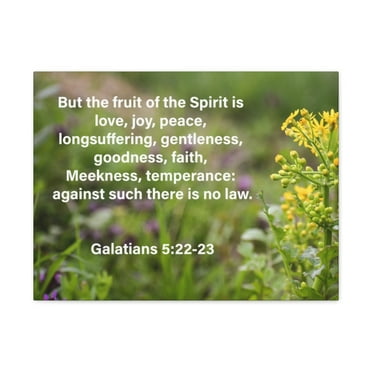 Scripture Walls Gentleness Goodness Faith Galatians 5:22-23 Bible Verse Canvas Christian Wall Art Ready to Hang Unframed