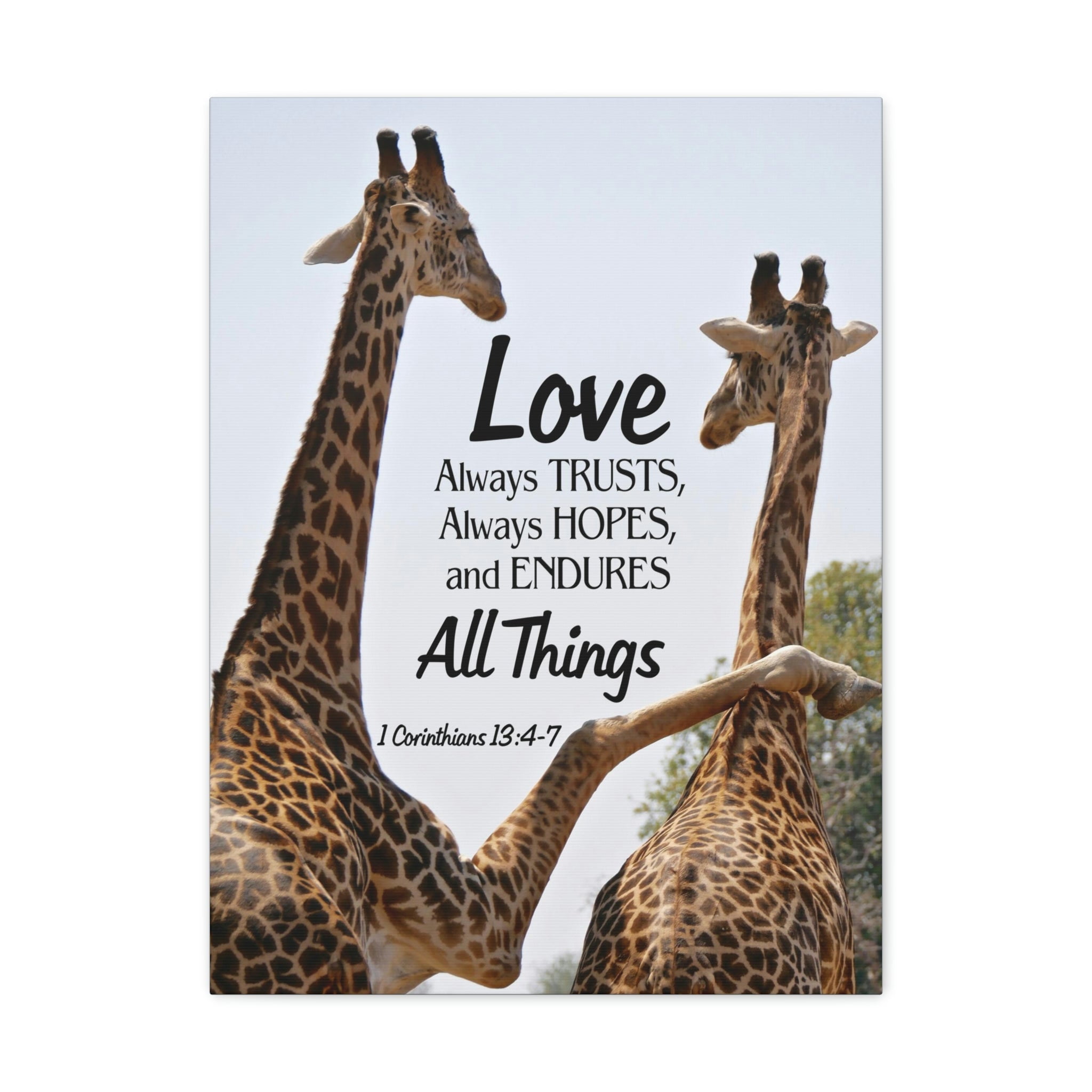 Scripture Walls Giraffe 1 Corinthians 13:6 Bible Verse Canvas Christian  Wall Art Ready to Hang Unframed - Walmart.com, image size:2048x2048