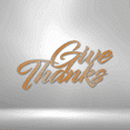 thumbnail image 1 of Scripture Walls Give Thanks Steel Sign Laser Cut Powder Coated Home & Office Metal Wall Decor Multiple Sizes & Colors, 1 of 5