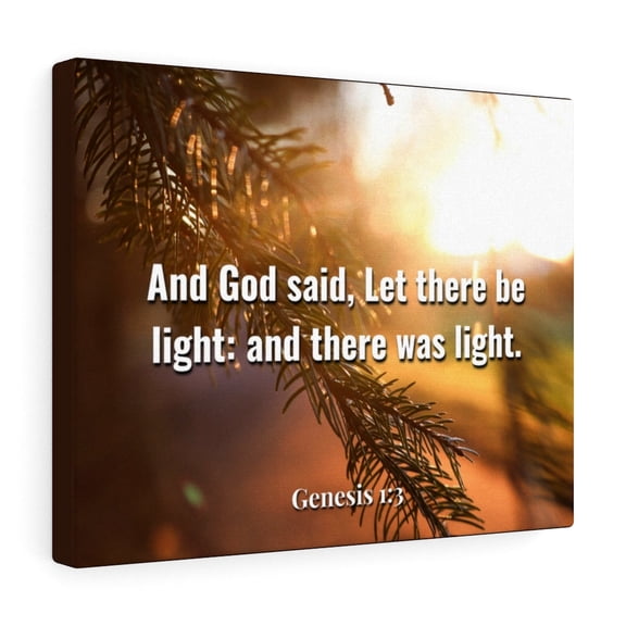 Scripture Walls God Said Genesis 1:3 Bible Verse Canvas Christian Wall Art Ready to Hang Unframed