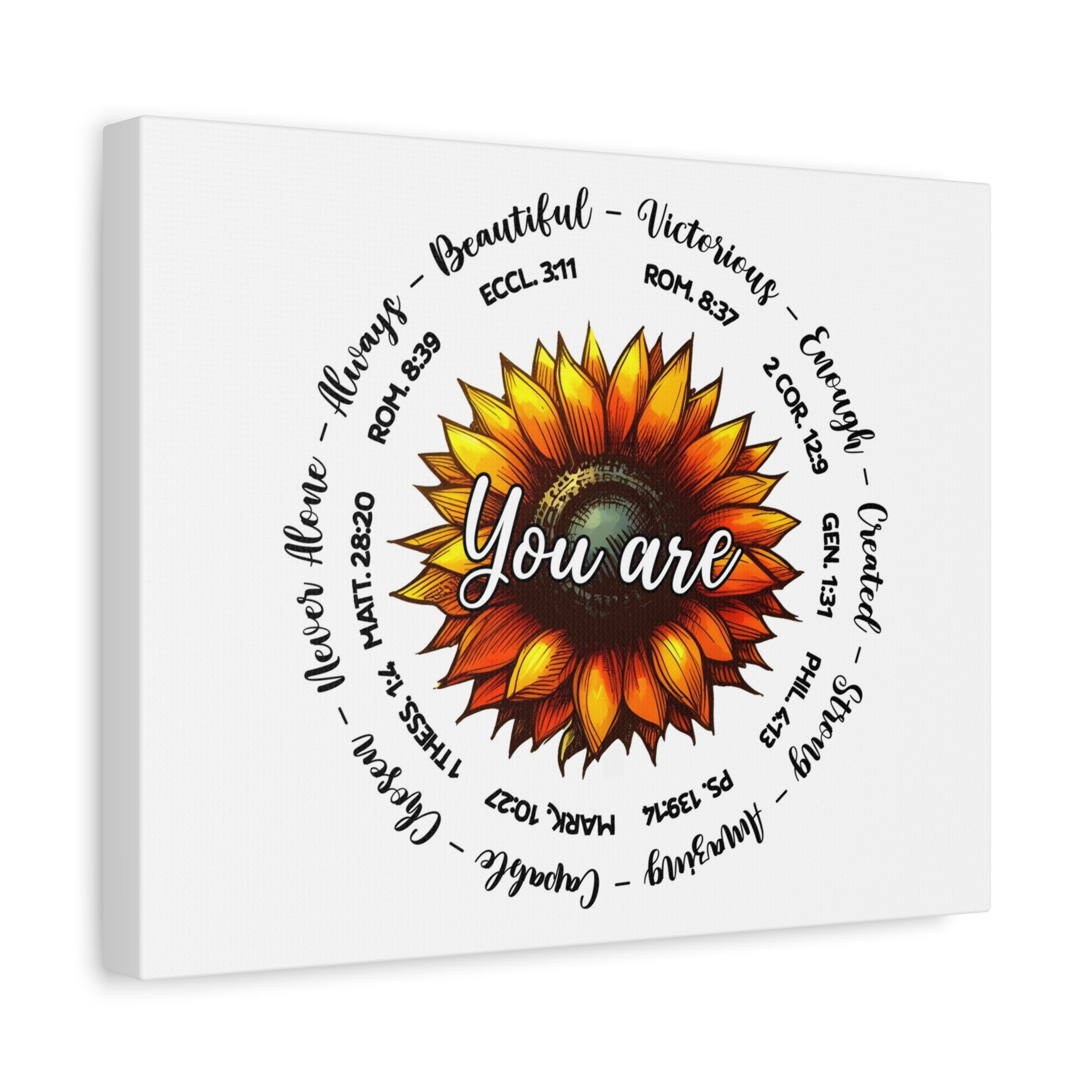Scripture Walls God Says You Are Sunflower Bible Verse Canvas Christian ...