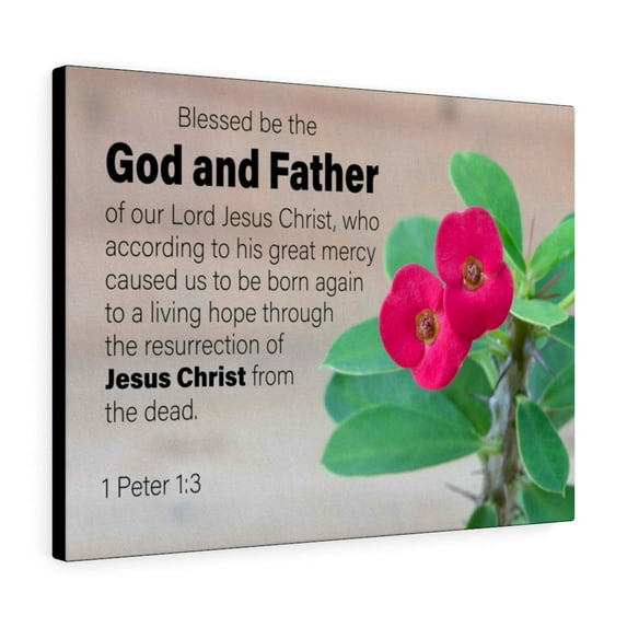 Scripture Walls God and Father 1 Peter 1:3Wall Art Christian Home Decor Unframed