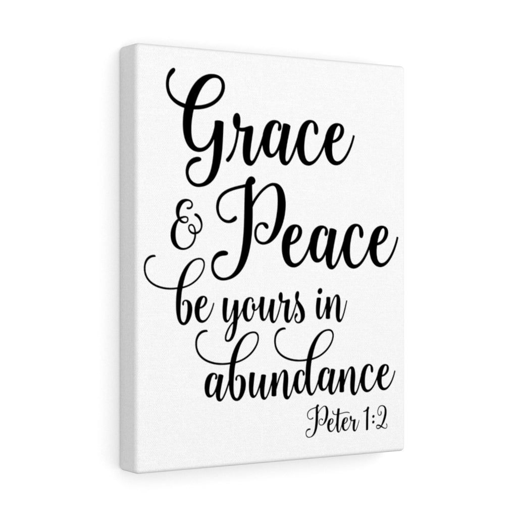 Scripture Walls Grace & Peace Peter 12 Bible Verse Canvas Christian